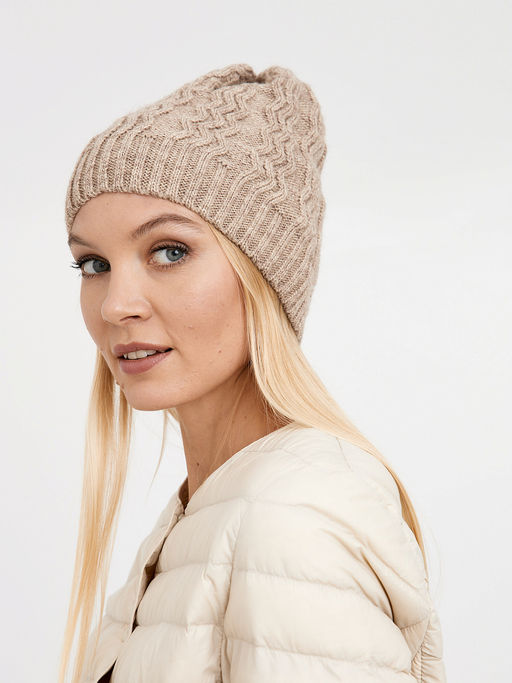 шапка женская с добавлением шерсти с узором - Glenfield фото 4