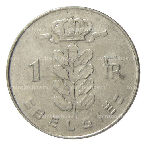 Монета 1 франк 1977 года Бельгия  Надпись на фламандском (BELGIE)
