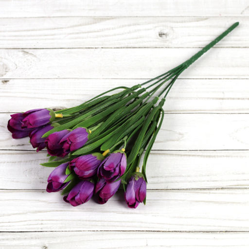 Цена за 10 шт. Цветок искусственный Букет тюльпанов 34 см 6 веток / NT596 /уп 600/ - Галеонтрейд фото 36