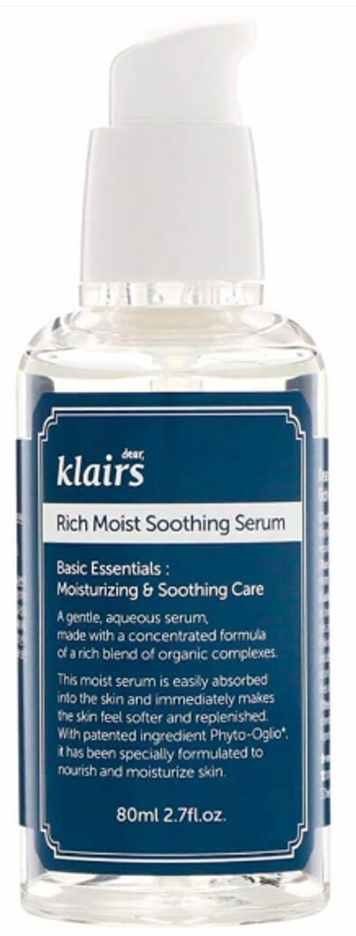 DEAR, KLAIRS Сыворотка для лица глубоко увлажняющая Rich Moist Soothing Serum (80 мл)