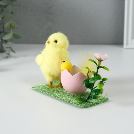 Фигурка Курочка с цыплёнком, 5.5?12?8.7 см