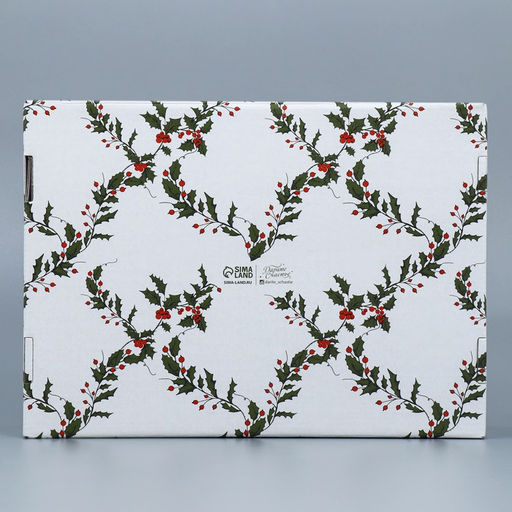 Коробка подарочная новогодняя складная Ретро почта, 30.5 х 22 х 9.5 см, Новый год - Дарите счастье фото 5