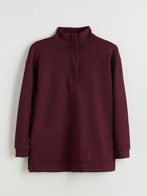 Dik Yaka Kad?n Sweatshirt Tunik