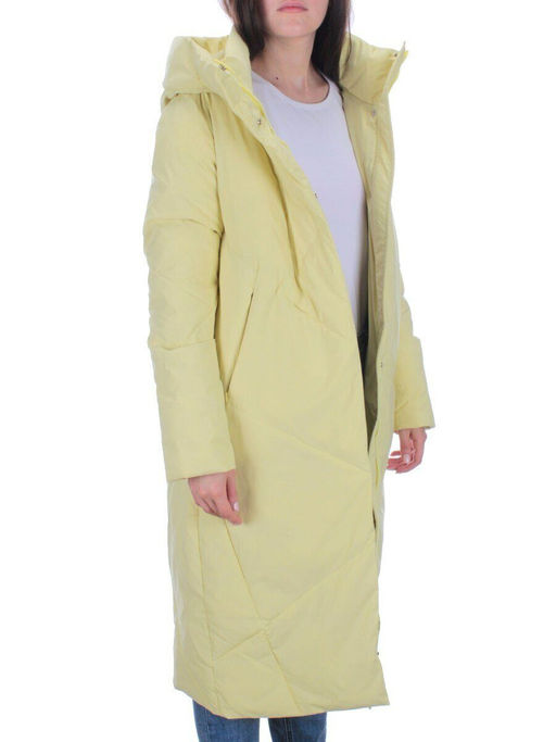 22339 YELLOW Пальто стеганое зимнее женское (200 гр. холлофайбера) - Фабричный китай фото 8
