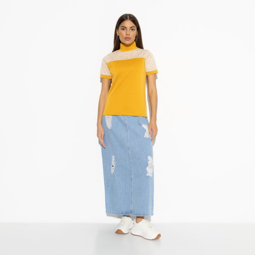 Водолазка комбинированная С тобой вдвоём (fashion) - Charutti фото 4