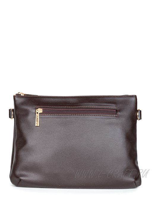 Сумка Модель №1444 | кожзам | стежка | коричневый | Р909-2 | 29893 - L-craft фото 3