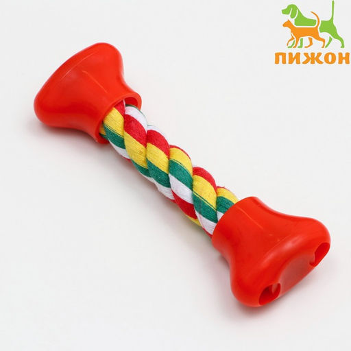 Игрушка канатная Часы малая, 60 г, до 16 см, белая/красная/зелёная/жёлтая
