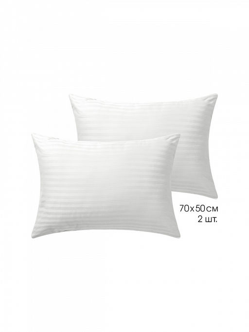 Наволочки сатин-страйп 50x70 (2шт) белый сатин - Denastia фото 2