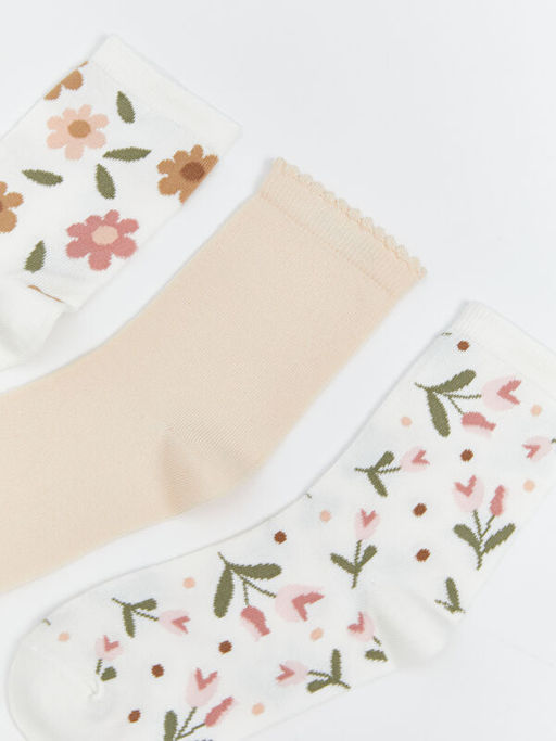 ?i?ekli Kad?n Soket ?orap 5li