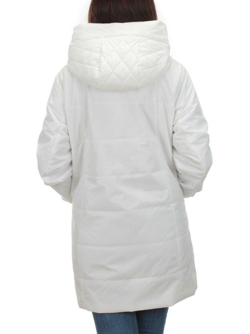 M8528 WHITE Куртка демисезонная женская (100 гр. синтепон) Maria - Фабричный китай фото 5