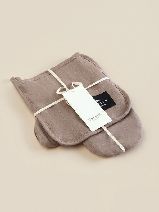 Набор кухонный SL HOME Coniferous: варежка 20×28 см, прихватка 19×19 см, лён 100%,180 г/м²