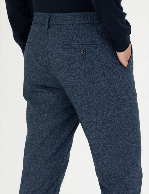 Lacivert Ekstra Slim Fit Kuma_ Pantolon