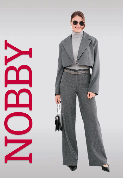 NOBBY, Женские брюки 441-39 (серая ёлочка)  фото 8