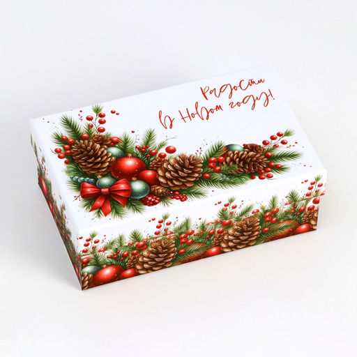 Набор подарочных новогодних коробок 10 в 1 С новым годом, 32.5?20?12.5 - 12?7?4 см