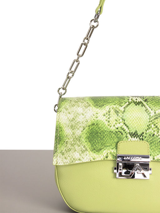 LACCOMA сумка Y1667-1-фисташковый натуральная кожа хлопок  фото 5