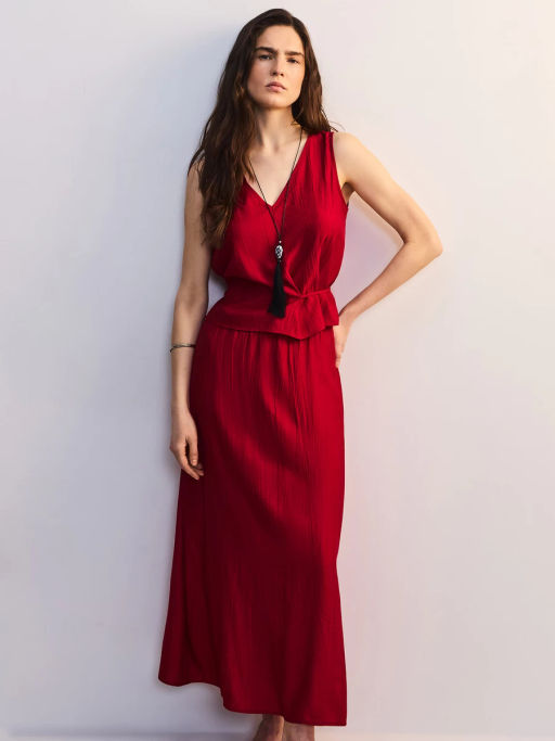 Блуза из вискозы с треугольным вырезом ZR2605012009-77 / Zarina