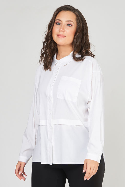 Блуза белая офисная - Olsi фото 9
