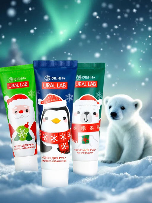 Крем для рук Счастливого Нового года, набор 3 шт. ? 30 мл, URAL LAB  фото 2