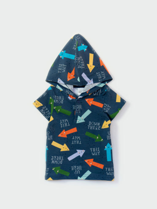 Футболка с капюшоном, синий - Lesi kids фото 14