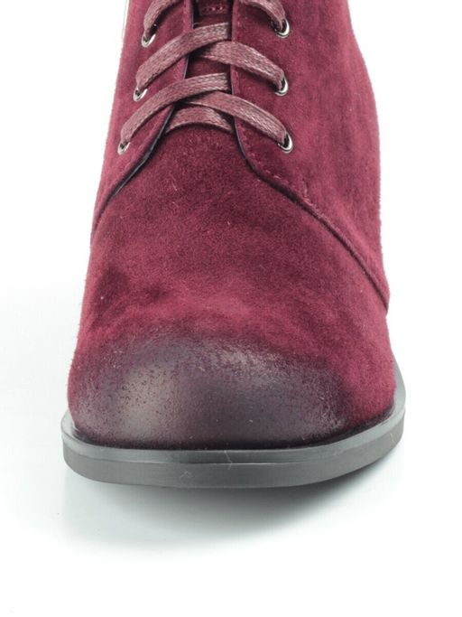 04-R181-3 BURGUNDY Ботинки зимние женские (натуральная замша, натуральный мех) - Фабричный китай фото 11