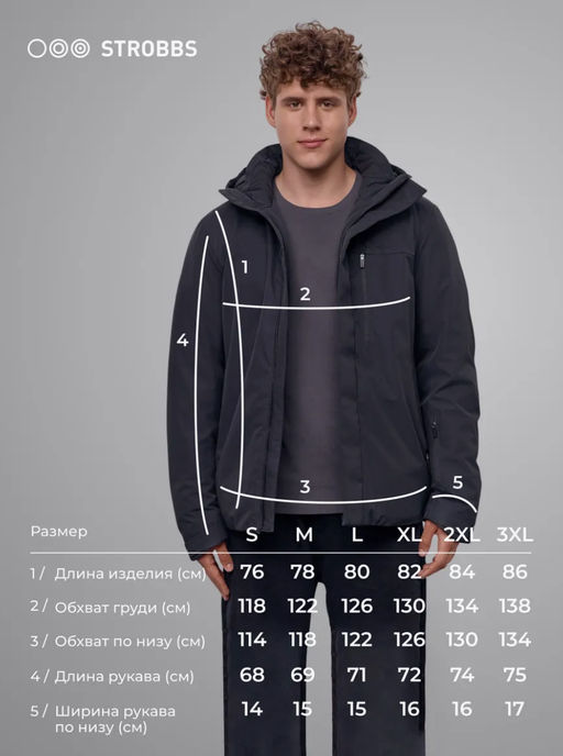 E2414-3 куртка мужская - Strobbs фото 8