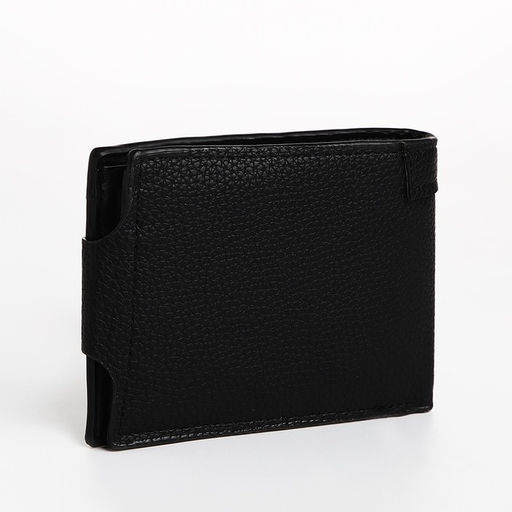 Портмоне мужское на магните, отдел для купюр, для карт, для монет, цвет чёрный - Simaland фото 3