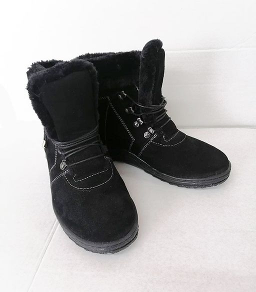 Сапоги зимние натуральная замша,натуральная овчина, литая подошва