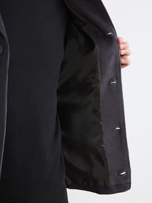 Regular Fit Uzun Kollu Kadife Erkek G?mlek Ceket