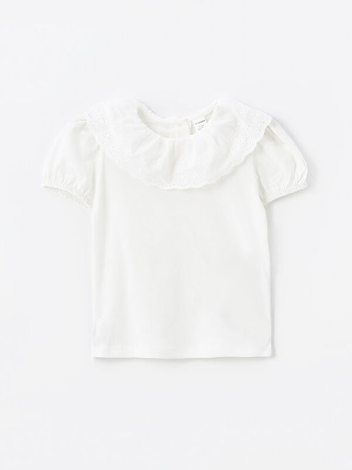 Bisiklet Yaka K?sa Kollu K?z Bebek Bluz ve ?ort Etek 2li Tak?m - Waikiki фото 2