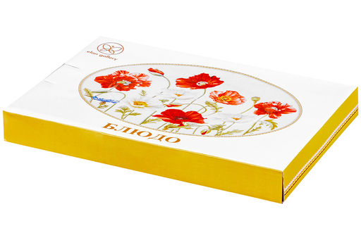 Блюдо овальное 29,5*21*2,5 см Маки NEW BONE CHINA - Elan gallery фото 9