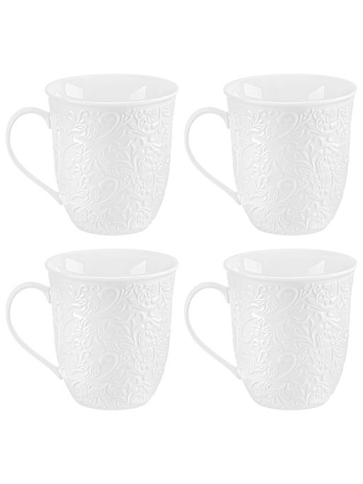 Набор кружек 4 пр. 400 мл 12,5*9,5*10 см "Лоза", фарфор