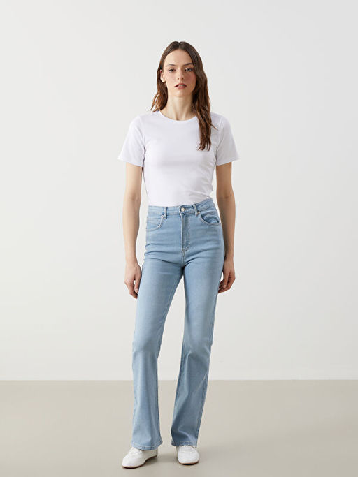 Bisiklet Yaka D?z K?sa Kollu Kad?n Ti??rt - Waikiki фото 6