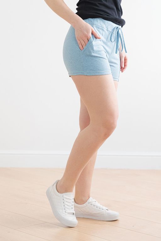Шорты женские из кулирки Молодежные голубой - Амадэль фото 2