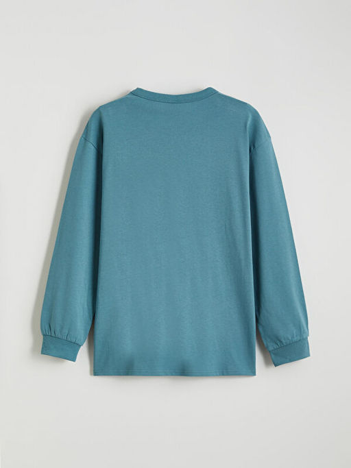 Bisiklet Yaka London Bask?l? Erkek ?ocuk Ti??rt