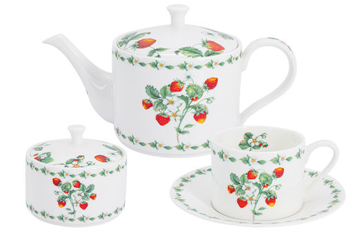 Чайный сервиз Земляничная поляна, 6 персон, 14 предметов - Anna lafarg emily фото 3