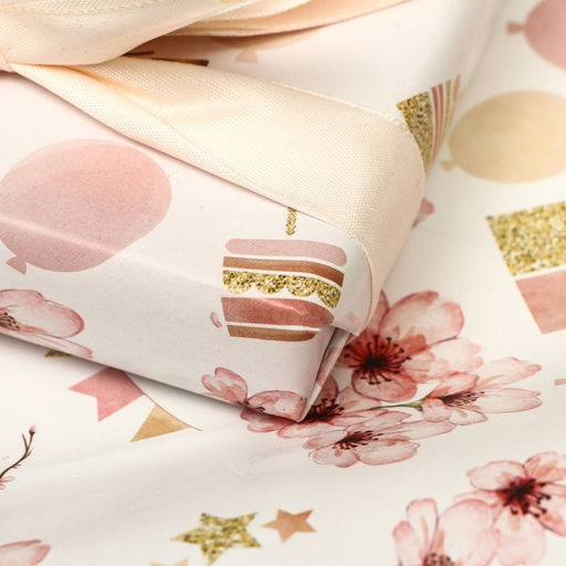 Цена за 2 шт. Бумага упаковочная, глянцевая «Цветочное поздравление», 70×100 см, 1 лист