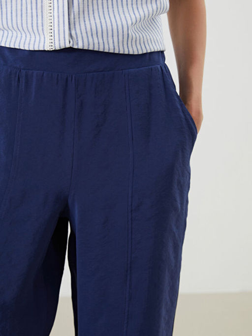 Beli Lastikli Modal Kar???ml? Kad?n Pantolon