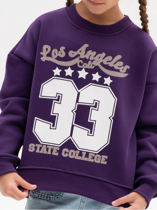 Свитшот 33 детский девочка графит - София фото 19