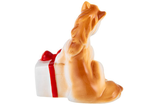 Фигурка декоративная 6,5*5*8 см Лошадь с подарком коричневая с золотом, фарфор - Elan gallery фото 6