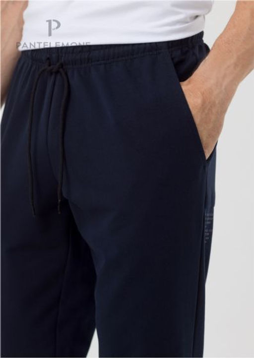 Мужские брюки свободные прямые из футера PDBB-241 - Pantelemone фото 4