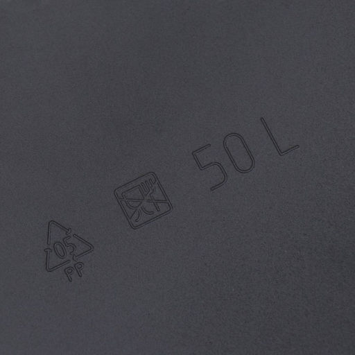 Ведро для мусора IDEA «Эко», 50 л, пластик, чёрное