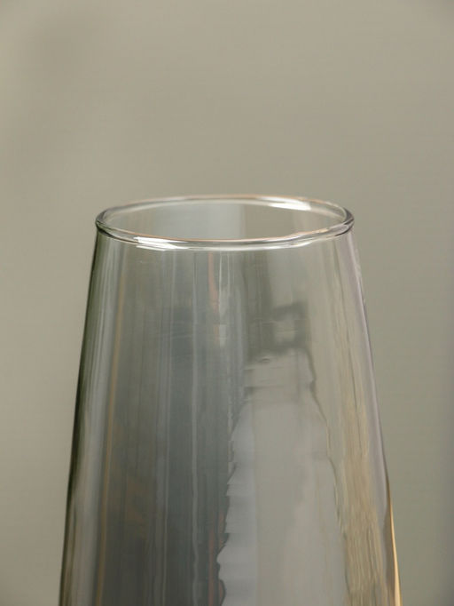 Ваза «Кэнди», 22×9×6.5 см, стекло, серая