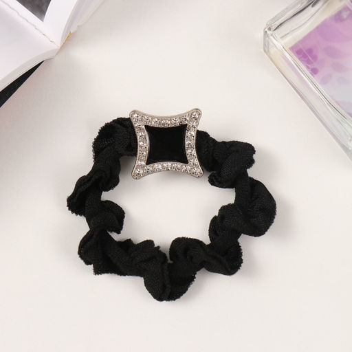 Цена за 6 шт. Резинка для волос «Эйвери», 6 см, чёрная