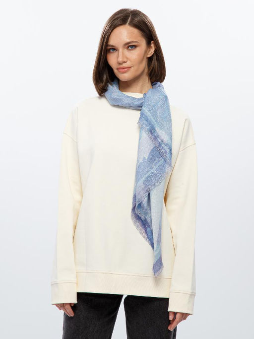 Платок жен. шерсть+шелк+люр 110х110 S55-8258-11 - Eleganzza фото 4