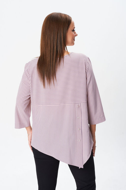 Блуза Modema 769/2 розово-серая полоска