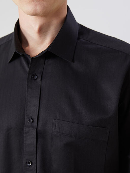 Regular Fit Uzun Kollu Gabardin Erkek G?mlek