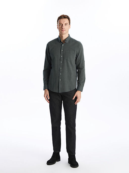 Regular Fit Uzun Kollu Arm?rl? Erkek G?mlek