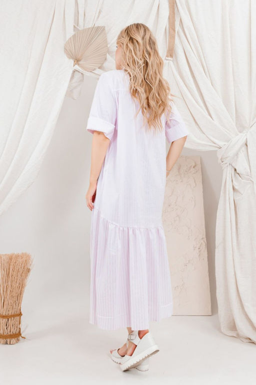 Платье AMORI 9660 розовая полоска  фото 3