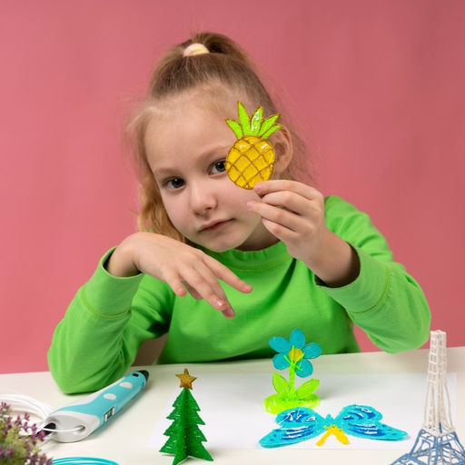 3D ручка Luazon, дисплей, работа с пластиком ABS и PLA, пластик в комплекте, голубая - Luazon home фото 7