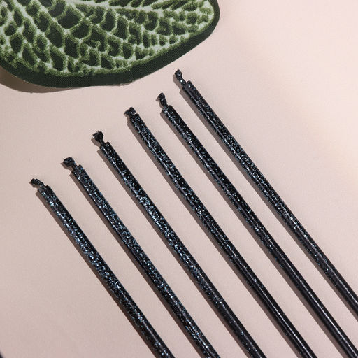 Набор свечей в торт, 6 штук Сияние, голубой с чёрным, 17 см - Страна карнавалия фото 4